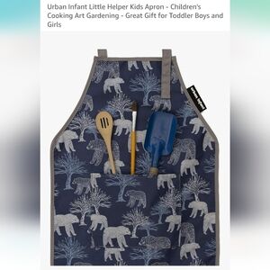 Urban Infant Kids Apron - Blue Bear Design I Love This! Very Cute.